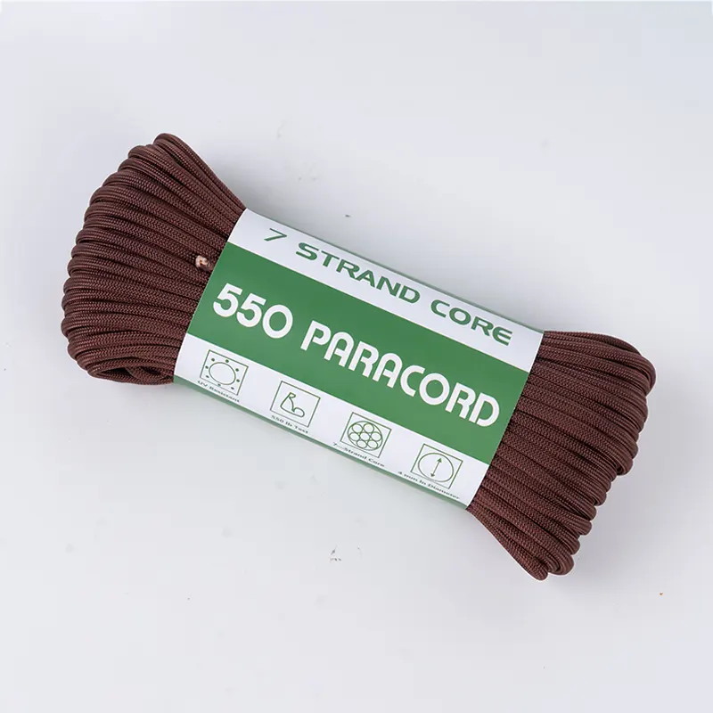 7-прядный стержень, 4 мм, однотонный красный, Palm 550, полиэстер, паракорд